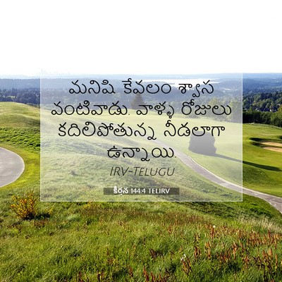 Picture 07 - కీర్తన 144:4 TELIRV - మనిషి కేవలం శ్వాస - Bible Verse Picture