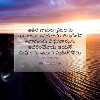 Picture 07 - కీర్తన 146:9 TELIRV - ఇతర జాతుల ప్రజలను - Bible Verse Picture