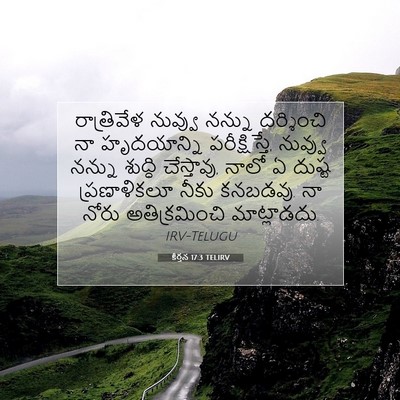 Picture 07 - కీర్తన 17:3 TELIRV - రాత్రివేళ నువ్వు - Bible Verse Picture
