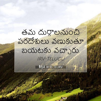 Picture 07 - కీర్తన 18:45 TELIRV - తమ దుర్గాలనుంచి - Bible Verse Picture