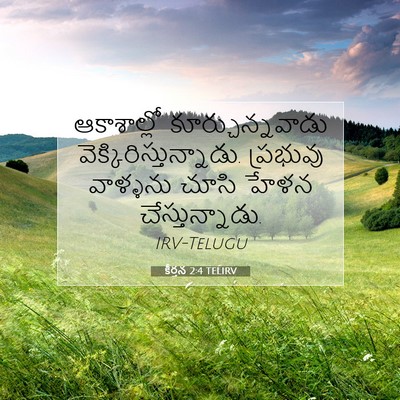 Picture 07 - కీర్తన 2:4 TELIRV - ఆకాశాల్లో - Bible Verse Picture