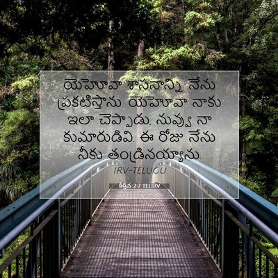 Picture 07 - కీర్తన 2:7 TELIRV - యెహోవా శాసనాన్ని - Bible Verse Picture