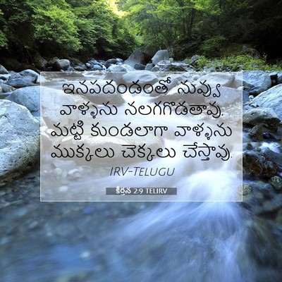 Picture 07 - కీర్తన 2:9 TELIRV - ఇనపదండంతో నువ్వు - Bible Verse Picture