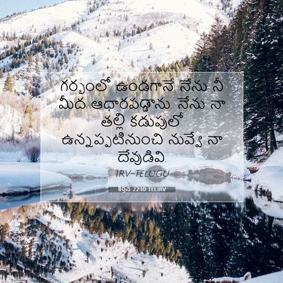 Picture 07 - కీర్తన 22:10 TELIRV - గర్భంలో ఉండగానే - Bible Verse Picture
