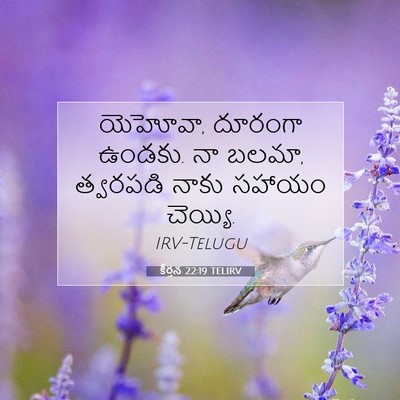 Picture 07 - కీర్తన 22:19 TELIRV - యెహోవా, దూరంగా - Bible Verse Picture