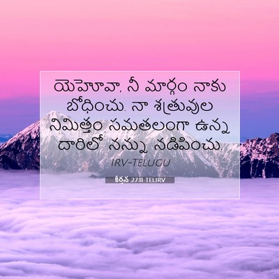 Picture 07 - కీర్తన 27:11 TELIRV - యెహోవా, నీ మార్గం - Bible Verse Picture