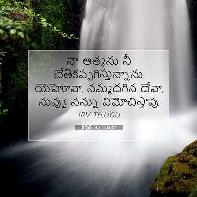 Picture 07 - కీర్తన 31:5 TELIRV - నా ఆత్మను నీ - Bible Verse Picture