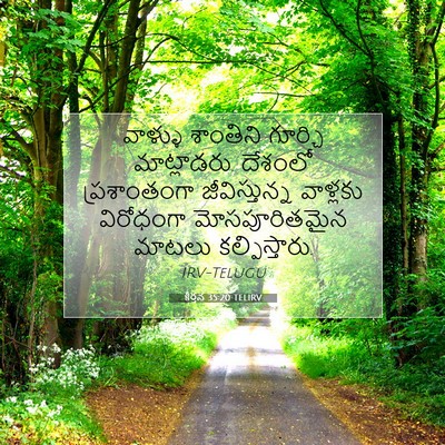 Picture 07 - కీర్తన 35:20 TELIRV - వాళ్ళు శాంతిని - Bible Verse Picture