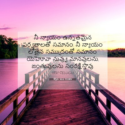 Picture 07 - కీర్తన 36:6 TELIRV - నీ న్యాయం - Bible Verse Picture