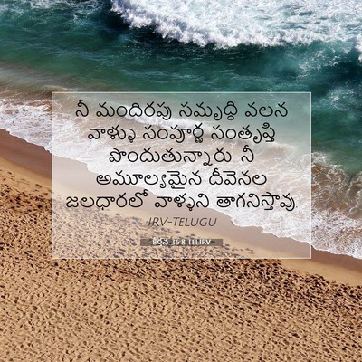 Picture 07 - కీర్తన 36:8 TELIRV - నీ మందిరపు - Bible Verse Picture