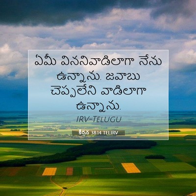 Picture 07 - కీర్తన 38:14 TELIRV - ఏమీ విననివాడిలాగా - Bible Verse Picture
