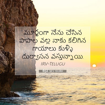 Picture 07 - కీర్తన 38:5 TELIRV - మూర్ఖంగా నేను - Bible Verse Picture