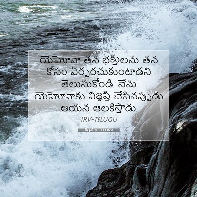 Picture 07 - కీర్తన 4:3 TELIRV - యెహోవా తన - Bible Verse Picture