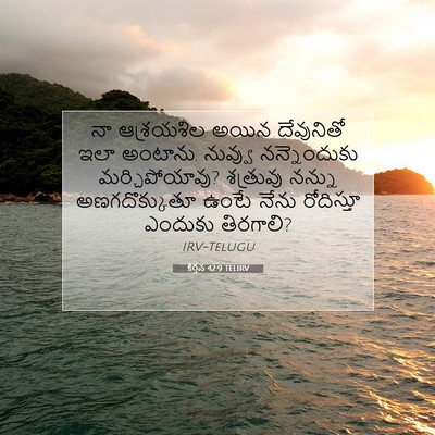 Picture 07 - కీర్తన 42:9 TELIRV - నా ఆశ్రయశిల అయిన - Bible Verse Picture