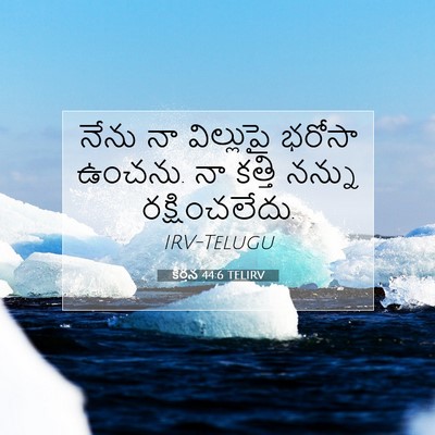 Picture 07 - కీర్తన 44:6 TELIRV - నేను నా విల్లుపై - Bible Verse Picture