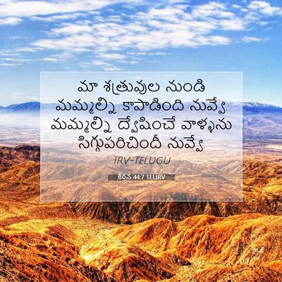 Picture 07 - కీర్తన 44:7 TELIRV - మా శత్రువుల నుండి - Bible Verse Picture