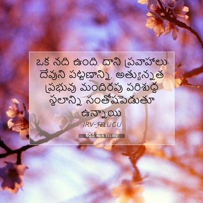 Picture 07 - కీర్తన 46:4 TELIRV - ఒక నది ఉంది, దాని - Bible Verse Picture