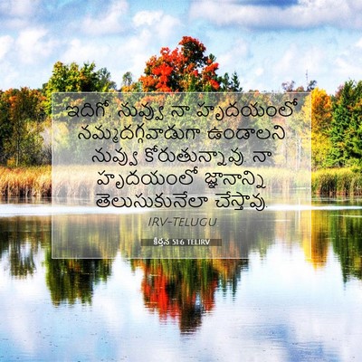 Picture 07 - కీర్తన 51:6 TELIRV - ఇదిగో, నువ్వు నా - Bible Verse Picture