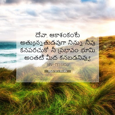 Picture 07 - కీర్తన 57:5 TELIRV - దేవా, ఆకాశంకంటే - Bible Verse Picture