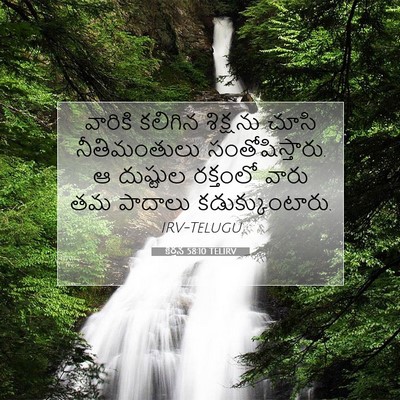 Picture 07 - కీర్తన 58:10 TELIRV - వారికి కలిగిన - Bible Verse Picture