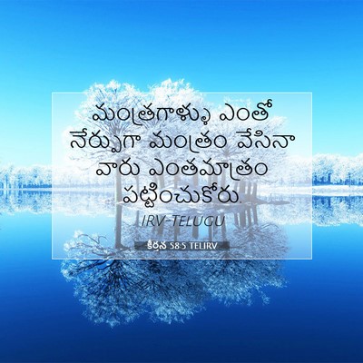 Picture 07 - కీర్తన 58:5 TELIRV - మంత్రగాళ్ళు ఎంతో - Bible Verse Picture