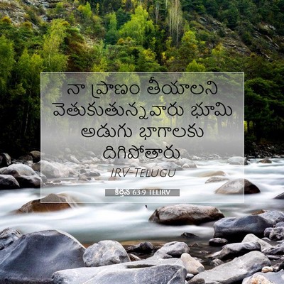 Picture 07 - కీర్తన 63:9 TELIRV - నా ప్రాణం తీయాలని - Bible Verse Picture