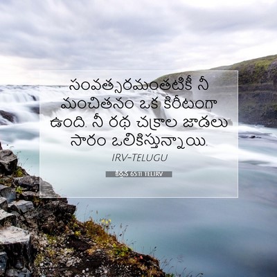 Picture 07 - కీర్తన 65:11 TELIRV - సంవత్సరమంతటికీ నీ - Bible Verse Picture