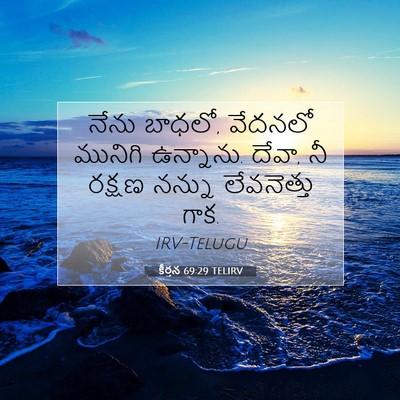 Picture 07 - కీర్తన 69:29 TELIRV - నేను బాధలో, వేదనలో - Bible Verse Picture