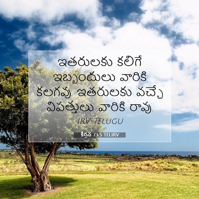 Picture 07 - కీర్తన 73:5 TELIRV - ఇతరులకు కలిగే - Bible Verse Picture