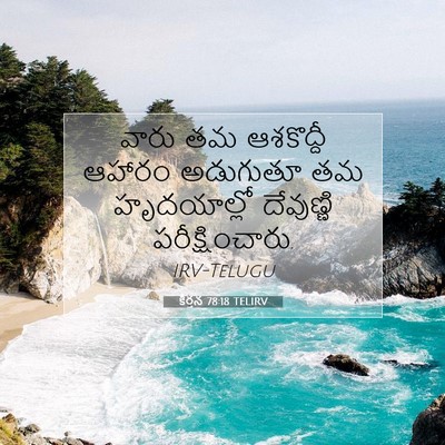 Picture 07 - కీర్తన 78:18 TELIRV - వారు తమ ఆశకొద్దీ - Bible Verse Picture
