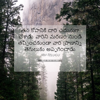 Picture 07 - కీర్తన 78:50 TELIRV - తన కోపానికి దారి - Bible Verse Picture