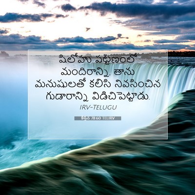 Picture 07 - కీర్తన 78:60 TELIRV - షిలోహు పట్టణంలో - Bible Verse Picture