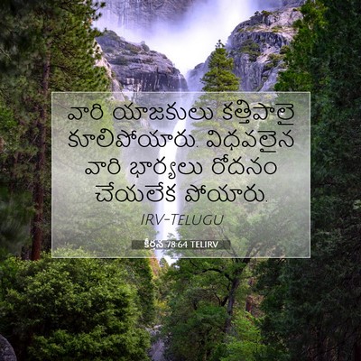 Picture 07 - కీర్తన 78:64 TELIRV - వారి యాజకులు - Bible Verse Picture