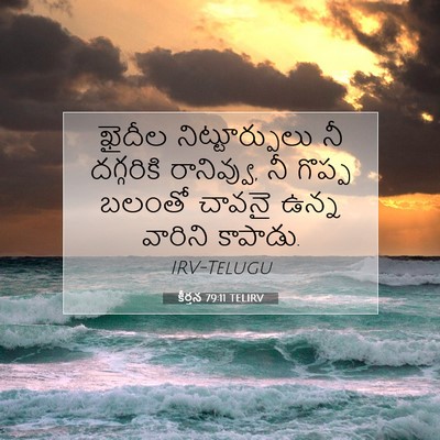 Picture 07 - కీర్తన 79:11 TELIRV - ఖైదీల - Bible Verse Picture