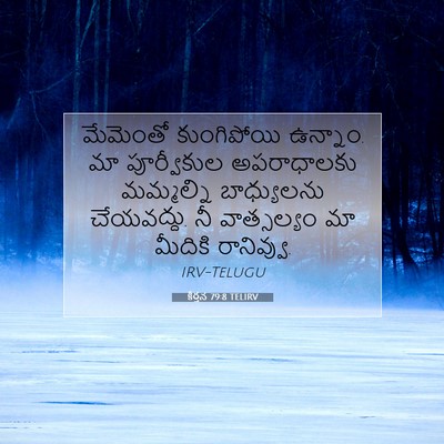 Picture 07 - కీర్తన 79:8 TELIRV - మేమెంతో కుంగిపోయి - Bible Verse Picture