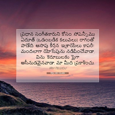 Picture 07 - కీర్తన 80:1 TELIRV - ప్రధాన - Bible Verse Picture