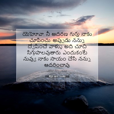 Picture 07 - కీర్తన 86:17 TELIRV - యెహోవా, నీ ఆదరణ - Bible Verse Picture