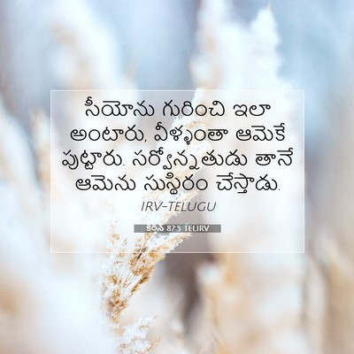 Picture 07 - కీర్తన 87:5 TELIRV - సీయోను గురించి - Bible Verse Picture