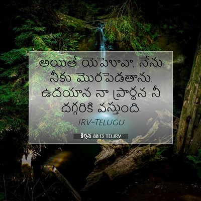 Picture 07 - కీర్తన 88:13 TELIRV - అయితే యెహోవా, నేను - Bible Verse Picture