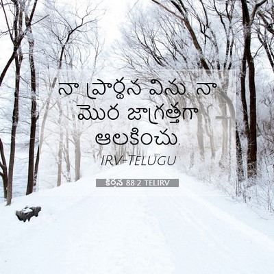 Picture 07 - కీర్తన 88:2 TELIRV - నా ప్రార్థన విను. - Bible Verse Picture