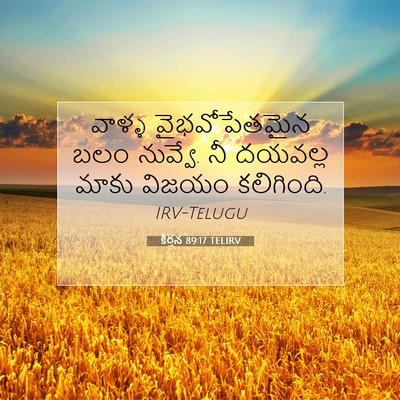 Picture 07 - కీర్తన 89:17 TELIRV - వాళ్ళ వైభవోపేతమైన - Bible Verse Picture