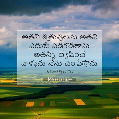 Picture 07 - కీర్తన 89:23 TELIRV - అతని శత్రువులను - Bible Verse Picture