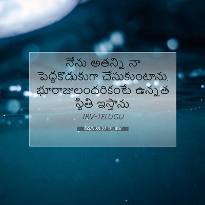 Picture 07 - కీర్తన 89:27 TELIRV - నేను అతన్ని నా - Bible Verse Picture