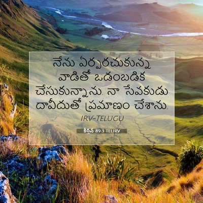 Picture 07 - కీర్తన 89:3 TELIRV - నేను ఏర్పరచుకున్న - Bible Verse Picture