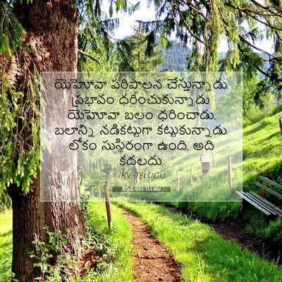 Picture 07 - కీర్తన 93:1 TELIRV - యెహోవా పరిపాలన - Bible Verse Picture