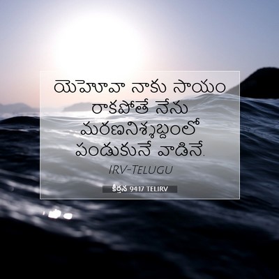 Picture 07 - కీర్తన 94:17 TELIRV - యెహోవా నాకు సాయం - Bible Verse Picture