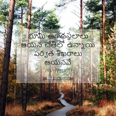 Picture 07 - కీర్తన 95:4 TELIRV - భూమి అగాధస్థలాలు - Bible Verse Picture