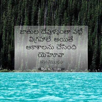 Picture 07 - కీర్తన 96:5 TELIRV - జాతుల దేవుళ్ళంతా - Bible Verse Picture