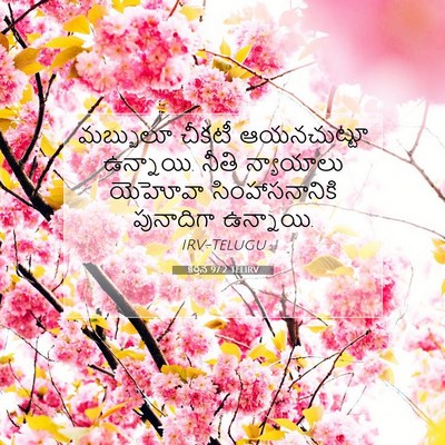 Picture 07 - కీర్తన 97:2 TELIRV - మబ్బులూ చీకటీ - Bible Verse Picture