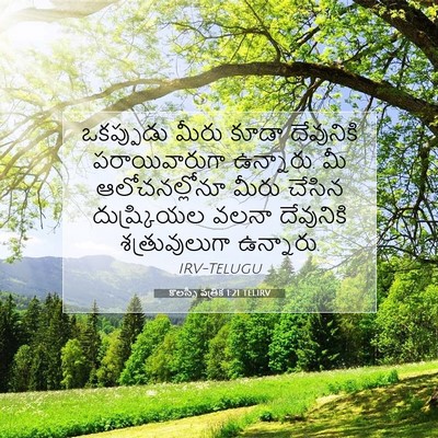 Picture 07 - కొలస్సీ పత్రిక 1:21 TELIRV - ఒకప్పుడు మీరు - Bible Verse Picture